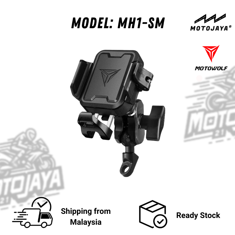 Motowolf MH1 Phone holder Mount Anti Vibration Shock Absorber Pemegang Handphone Motorcycle Motor