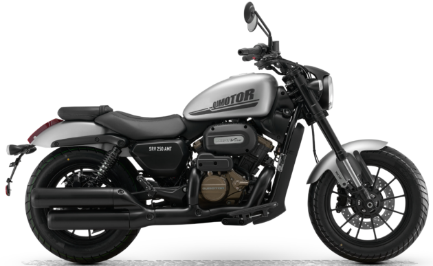 QJMotor SRV250 AMT dalam warna Silver