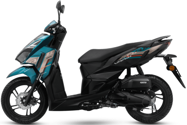 Front view of the 2026 Honda Vario 125 in a striking Green colour, highlighting its new LED lighting