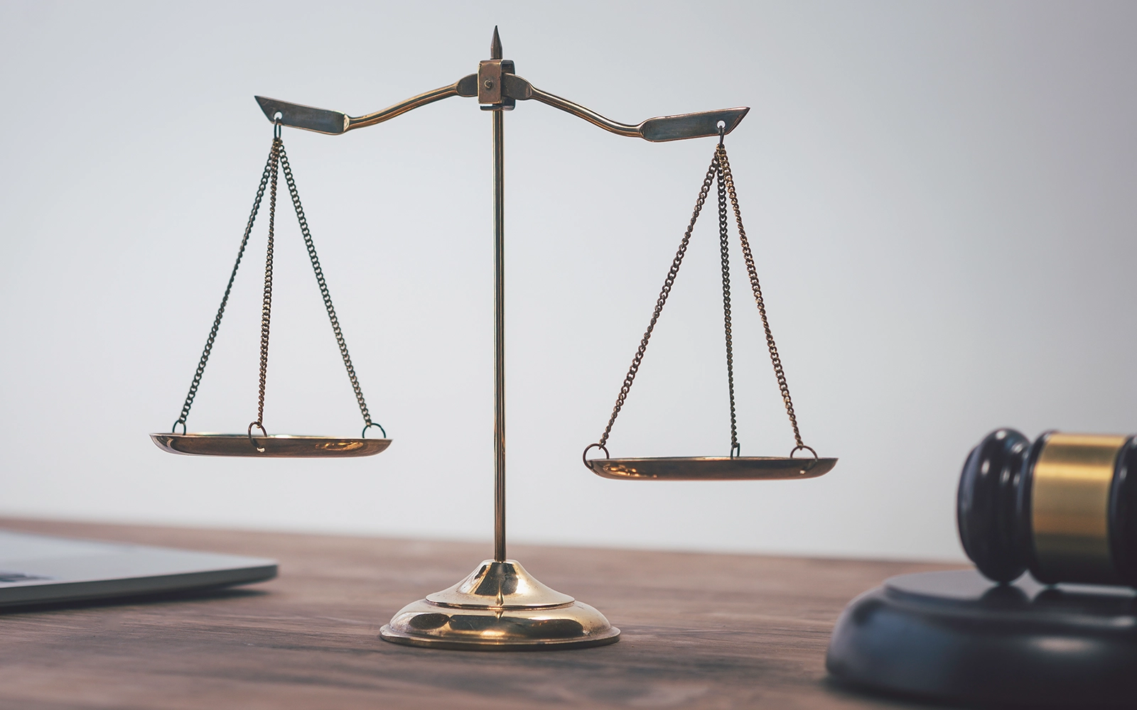 A depiction of the scales of justice, symbolizing the legal and moral balance.