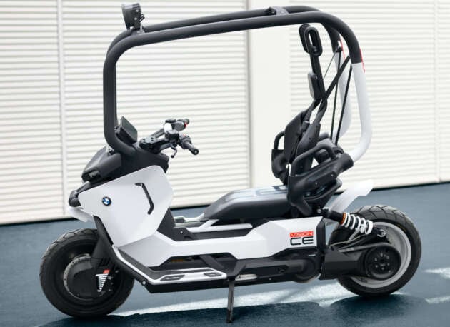 BMW Motorrad Vision CE e-scooter with roll cage